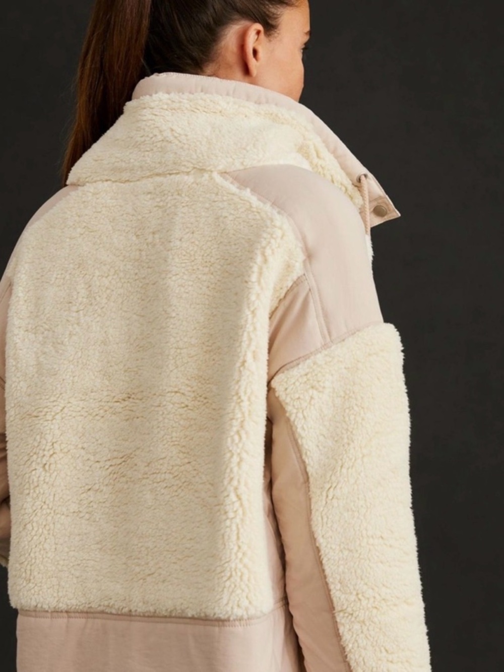 Beige Sherpa Jacket by Anthropologie, size Small daily practice - Picture 2 of 10